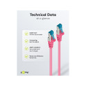 Goobay CAT 6A Patch Cable, S/FTP (PiMF), magenta 15 m