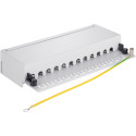 Goobay CAT 5e Mini/Desktop Patch Panel, 12 Port grey