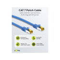 Goobay RJ45 patch-kaabel CAT 6A S/FTP (PiMF), 500 MHz, CAT 7 toorkaabliga, sinine 1 m