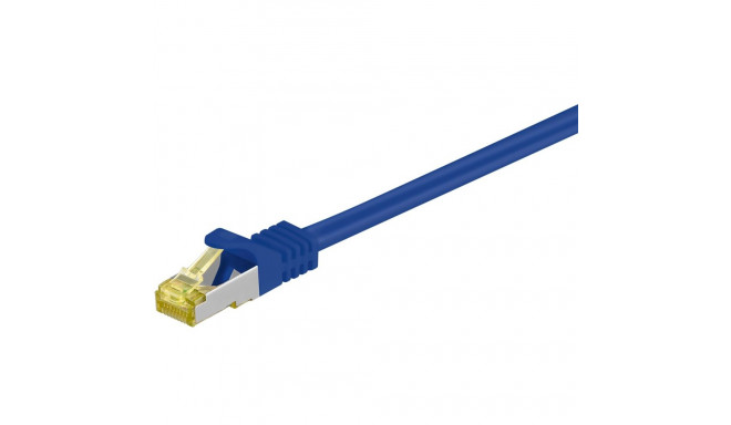 Goobay RJ45 patch-kaabel CAT 6A S/FTP (PiMF), 500 MHz, CAT 7 toorkaabliga, sinine 0,25 m