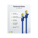 Goobay RJ45 patch-kaabel CAT 6A S/FTP (PiMF), 500 MHz, CAT 7 toorkaabliga, sinine 0,25 m