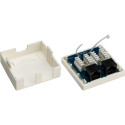 Goobay 2-port RJ45 Surface Mount Installation Box, CAT 6, UTP, white