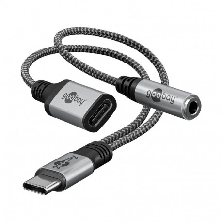 Goobay Adapter USB-C to USB-C and Jack, 3.5 mm AUX