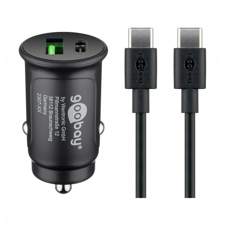 Goobay Dual USB Car Fast Charging Set USB-C™ (27 W)