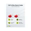 Goobay CAT 6 Slim Patch kaabel U/UTP, valge 20 m
