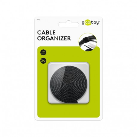 Goobay kaablite korrastamise komplekt takjapaelaga rull (1 m)