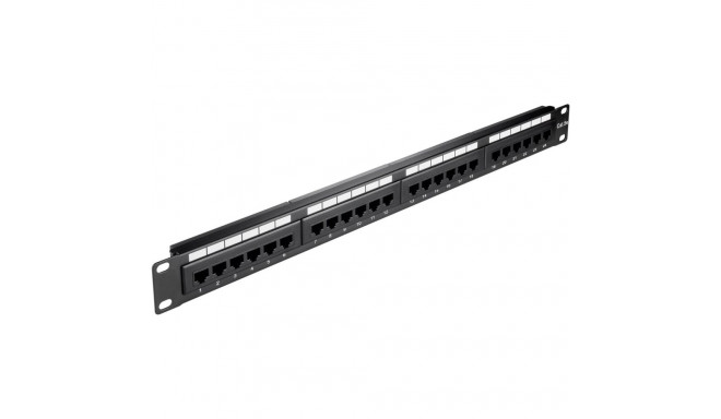 Goobay CAT 5e 19-inch (48.3 cm) Patch Panel, 24 Port (1 U) UTP