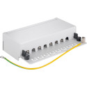 Goobay CAT 5e Mini/Desktop Patch Panel, 8 Port grey