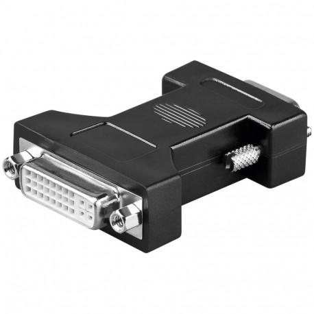 Goobay analoog DVI/VGA adapter, nikeldatud DVI-I emane Dual-Link (24+5 pin)