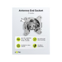 Goobay 3-Hole Antenna Stub/End Socket