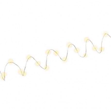Goobay Silver Wire Light Chain with 20 LEDs, incl. Timer