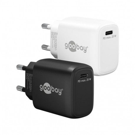 Goobay USB-C™ PD GaN kiirlaadija (25 W) must