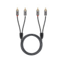 Goobay Stereo RCA Cable, 0.5 m 0.5 m