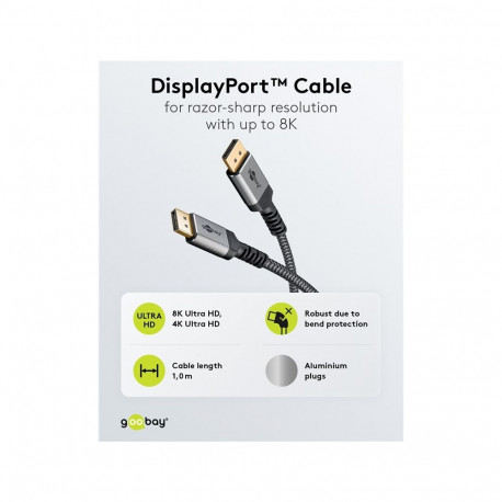 Goobay DisplayPort kaabel 1.4 1 m