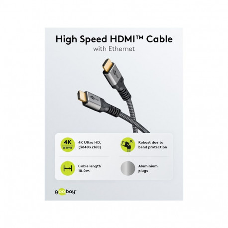 Goobay HDMI kaabel High Speed with Ethernet 10m
