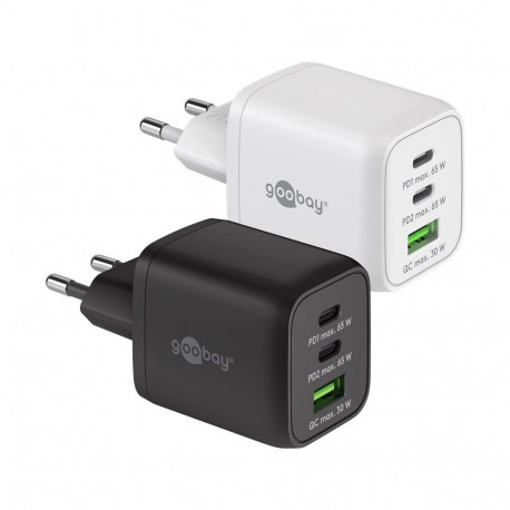 Goobay 65 W USB-C PD GaN Multiport Fast Charger Nano white white