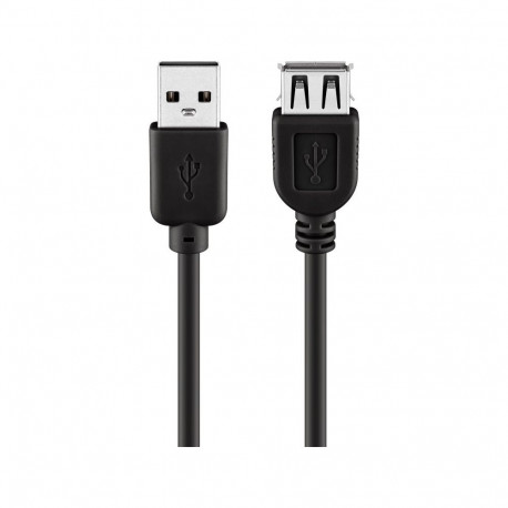 Goobay USB-A must pikenduskaabel, 1.8 m (10 tk)