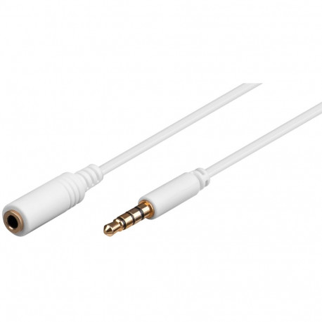 Goobay kõrvaklappide ja audio AUX pikenduskaabel, 4-pin 3.5 mm slim, CU 5 m