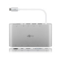 Goobay USB-C™ Multiport Adapter in Aluminium 1 pc. in cardboard box
