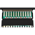 Goobay CAT 6 Mini/Desktop Patch Panel, 12 Port black