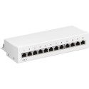 Goobay CAT 6 Mini/Desktop Patch Panel, 12 Port white