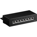 Goobay CAT 6a Mini Desktop Patch Panel, 8 Port black