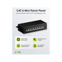 Goobay CAT 6 Mini/Desktop Patch Panel, 8 Port black