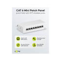 Goobay CAT 6 Mini/Desktop Patch Panel, 8 Port white