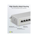 Goobay CAT 6 Mini/Desktop Patch Panel, 8 Port grey