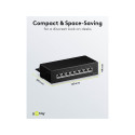Goobay CAT 6a Mini Desktop Patch Panel, 8 Port black