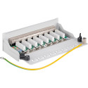 Goobay CAT 6a Mini Desktop Patch Panel, 8 Port grey
