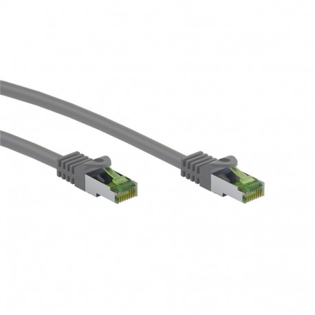 Goobay RJ45 patch cord with CAT 8.1 S/FTP raw cable, AWG 26, grey 15 m