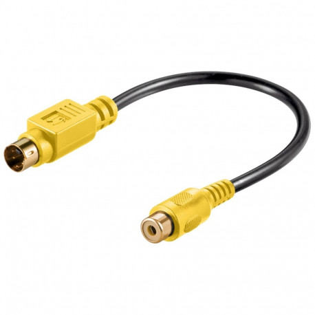 Goobay Video Cable Adapter, S-Video to Composite 0.2 m