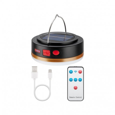 Goobay LED Solar Camping Lamp with IR Remote Control