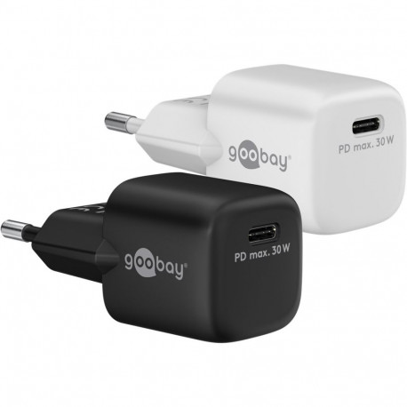 Goobay 30 W USB-C PD GaN Fast Charger Nano black Black