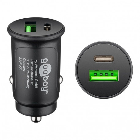 Goobay Dual-USB Auto Fast Charger USB-C™ PD (Power Delivery) (27 W)