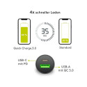 Goobay Dual-USB auto kiire laadija USB-C™ PD (Power Delivery) (27 W)