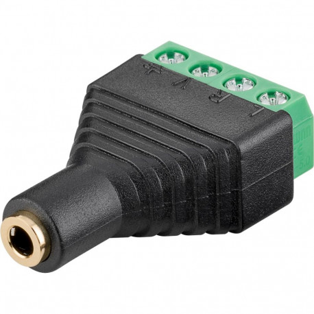 Goobay Terminal Block 4-pin > 3.5 mm female jack (4-pin, stereo) (10 tk)