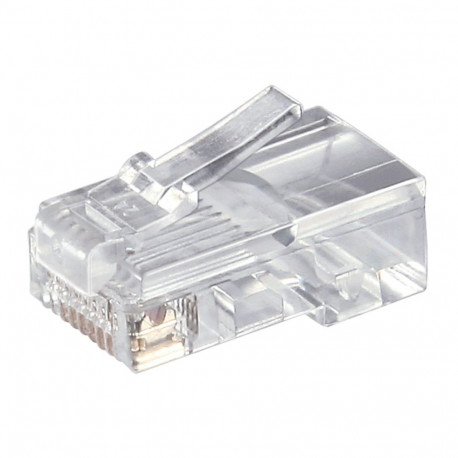 Goobay RJ45 Modular Plug for Round Cables, 8-Pin RJ45 male (8P8C) (10 tk)