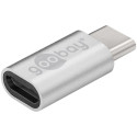 Goobay USB-C™ to USB 2.0 Micro-B Adapter, silver