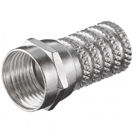Goobay Twist-On F-Connector 6.0 mm zinc (100 tk)