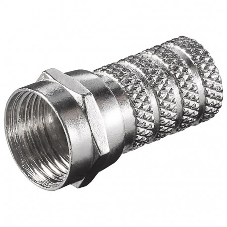 Goobay keeratav F-pistik 4.0 mm tsink (100 tk)