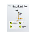 Goobay LED Work Light with Telescopic Tripod, 2x 50 W