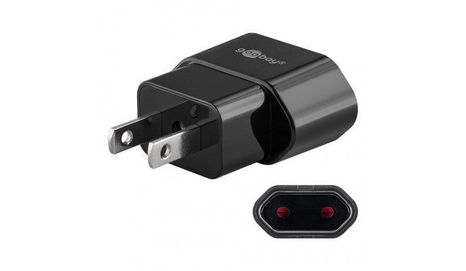 Goobay Travel Adapter Europlug to USA/Japan, black