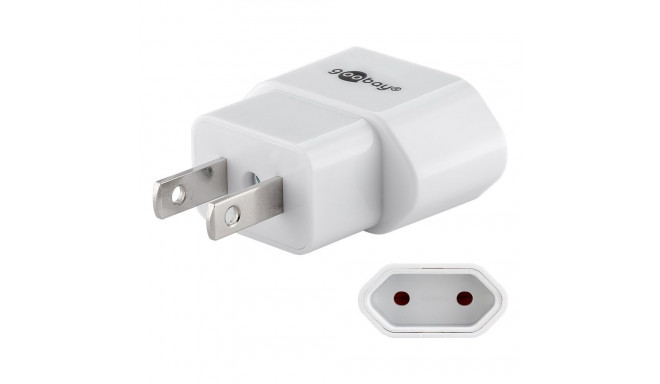 Goobay Travel Adapter Europlug to USA/Japan, white