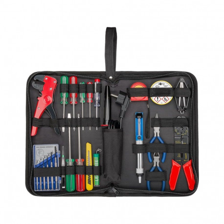 Goobay Soldering Set and Tool Set in Handy Bag, 20 Pcs