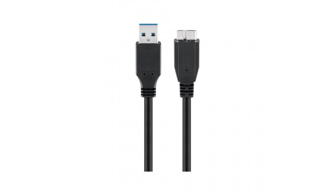 Goobay USB-A–Micro-B kaabel, 0,5 m, must
