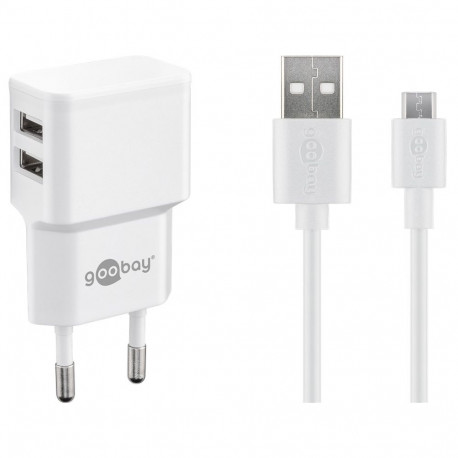Goobay dual micro USB laadija komplekt (12 W)
