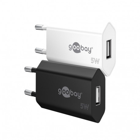 Goobay USB-A laadija (5 W) must