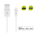 Goobay Lightning USB laadimis- ja sünkroonimiskaabel, 2 m, valge